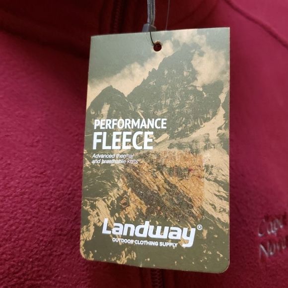 NWT 💟 Landway Burgandy Knit Fleece Sweater Top - Picture 3 of 8